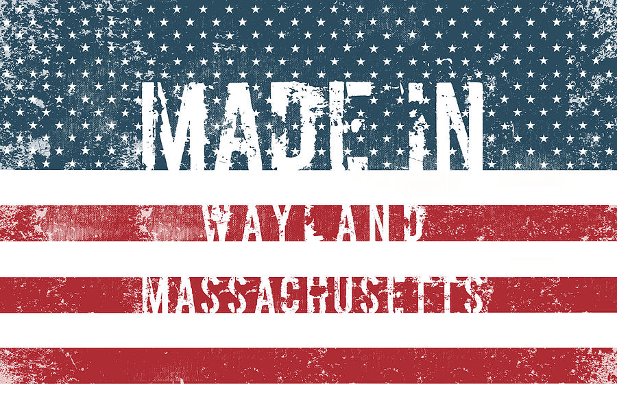 Made in Wayland, Massachusetts #1 Digital Art by Tinto Designs
