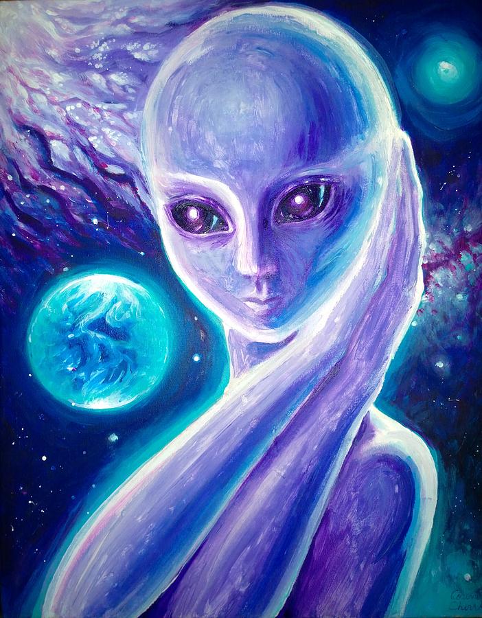 Alien Painting - Mademoiselle Pogany by Chirila Corina Alien Painting - Mademoiselle Pogany by Chirila Corina
