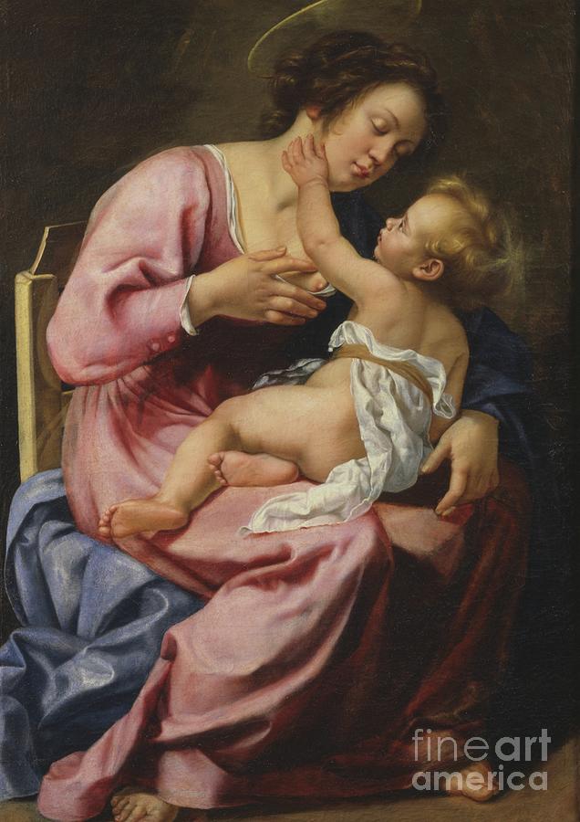 Madonna And Child Painting by Artemisia Gentileschi