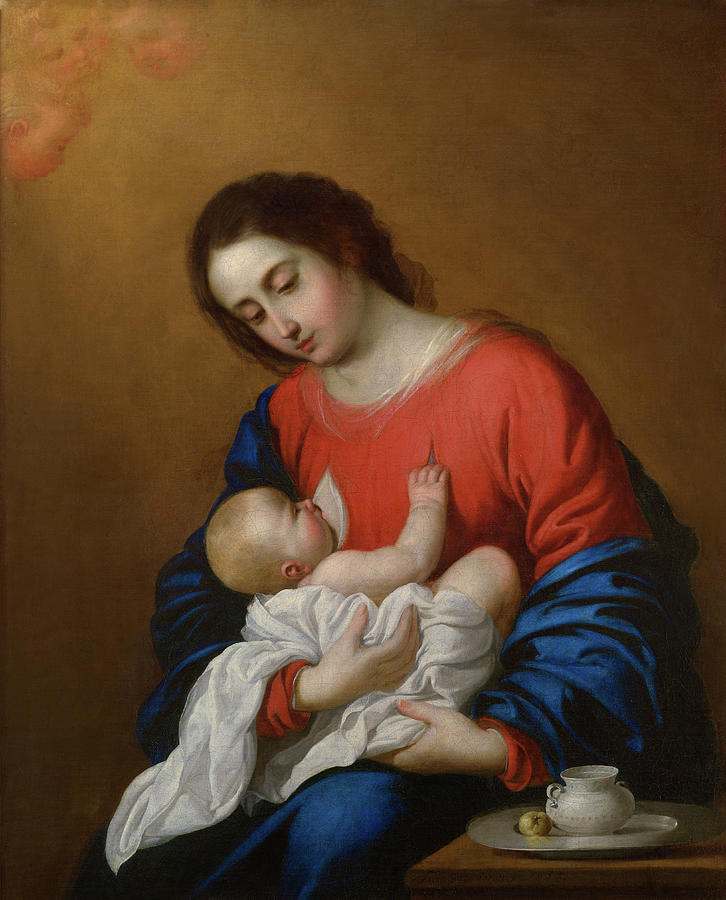 Madonna Painting - Madonna and Child #1 by Francisco de Zurbaran