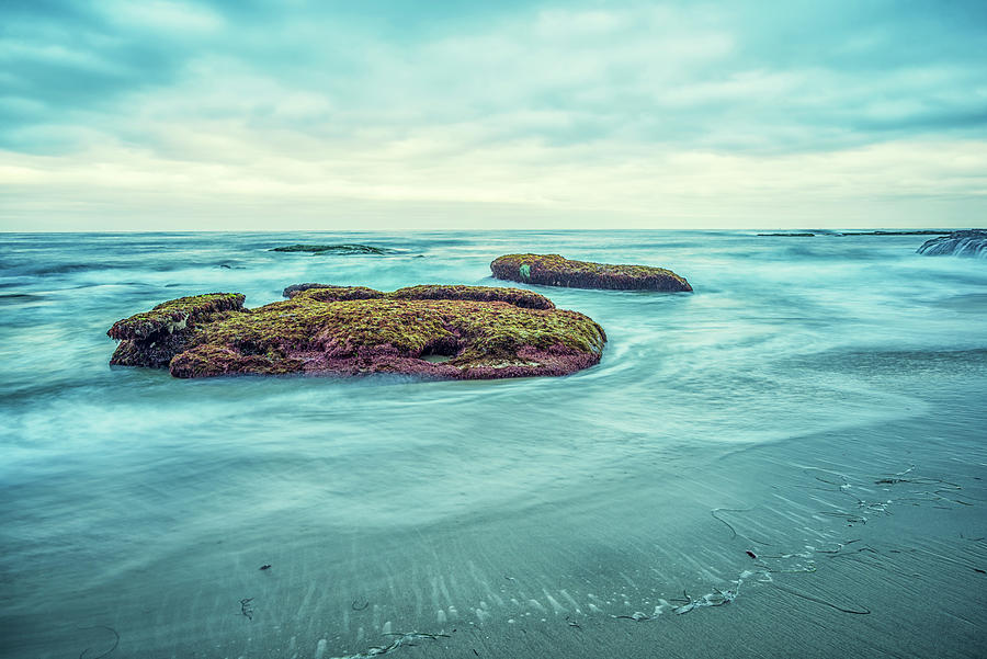 Beach Photograph - Magenta Rock #1 by Joseph S Giacalone