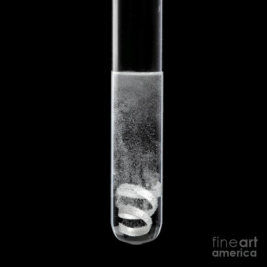 Magnesium-acid Reaction #1 Photograph by Science Photo Library
