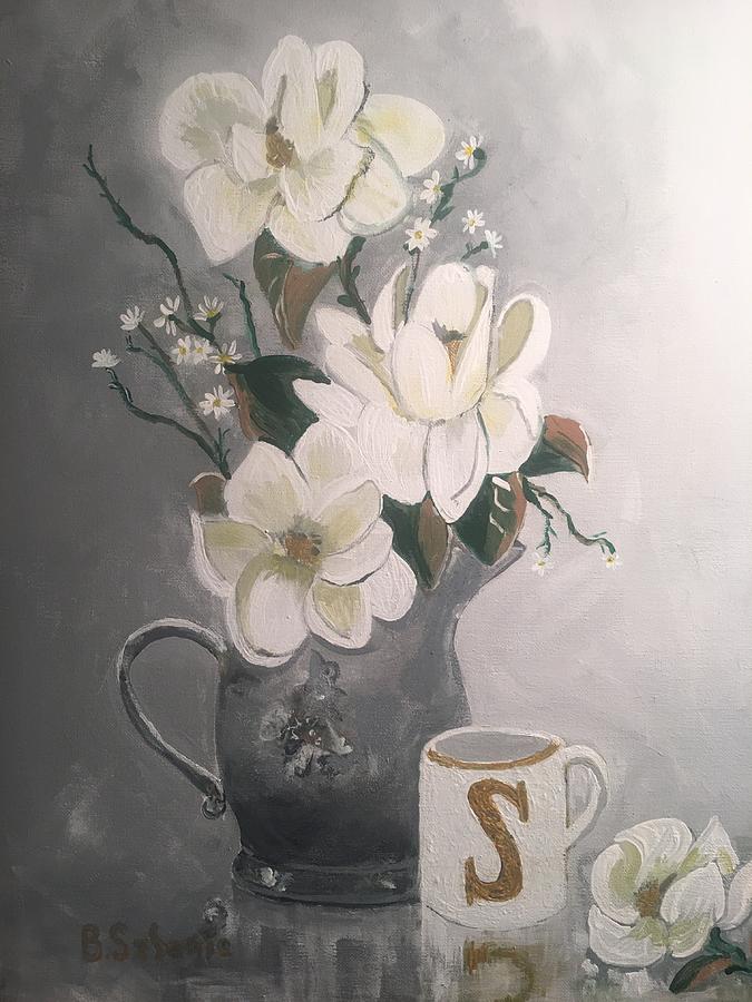 Magnolias for Sue #1 Painting by Barbara Szlanic