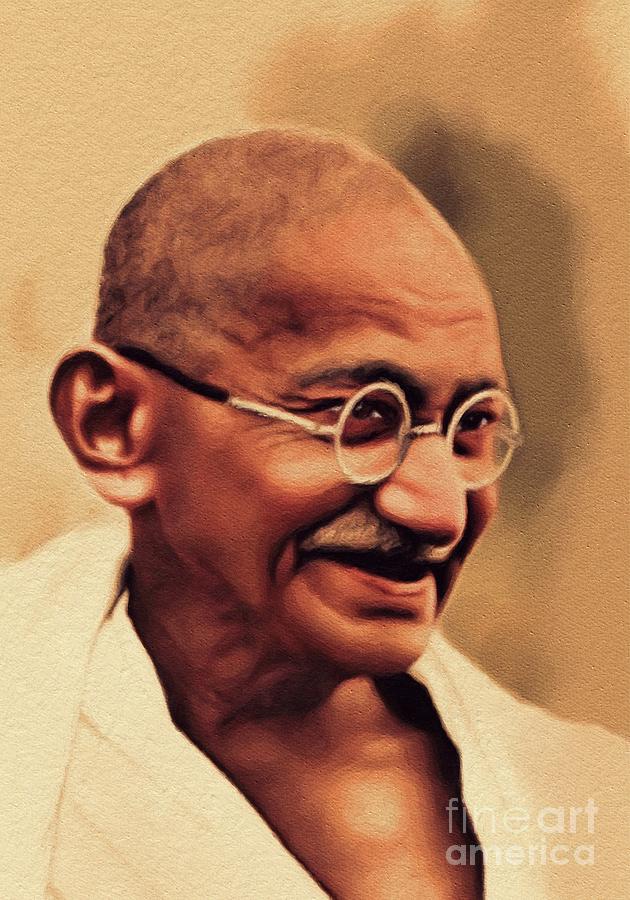 Abstract Painting - Mahatma Gandhi #1 by Esoterica Art Agency