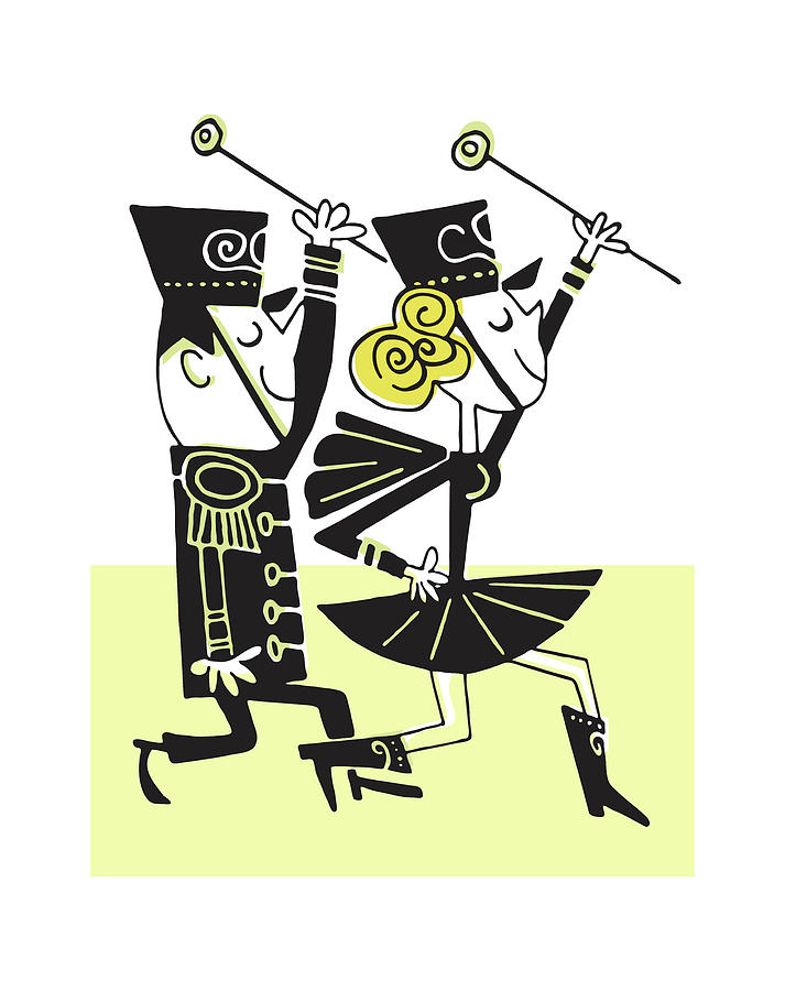 Male and Female Drum Majors in a Parade Drawing by CSA Images - Fine ...