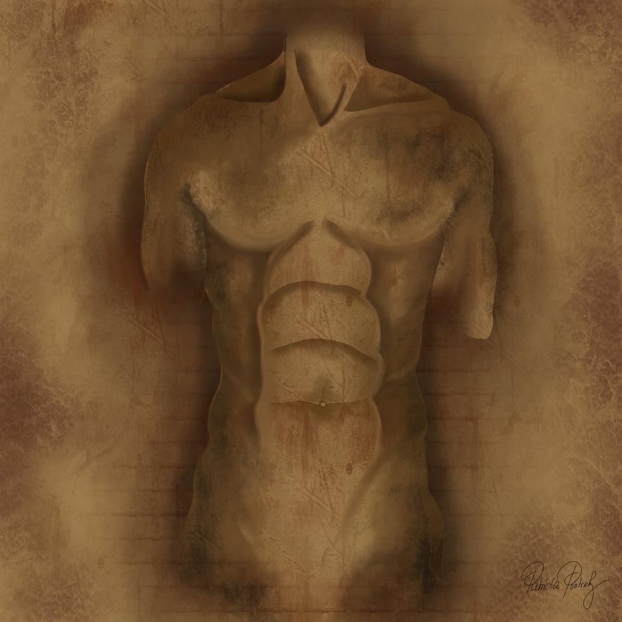 Male torso #1 Painting by Patricia Piotrak