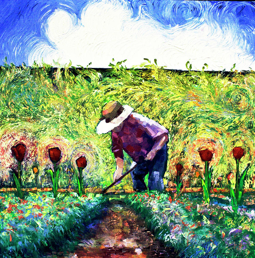 Man in His Garden #1 Painting by Gregg Caudell