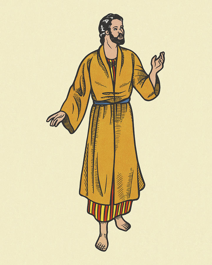 Vintage Drawing - Man Wearing a Robe #1 by CSA Images
