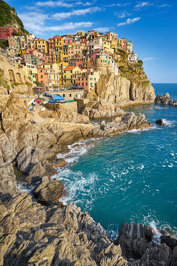 Architecture Photograph - Manarola, Cinque Terre, Liguria, Italy #1 by Jan Wlodarczyk