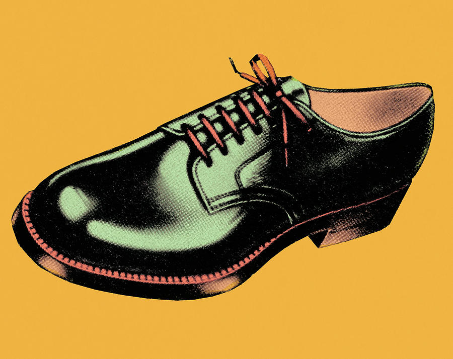 Vintage Drawing - Mans shoe #1 by CSA Images
