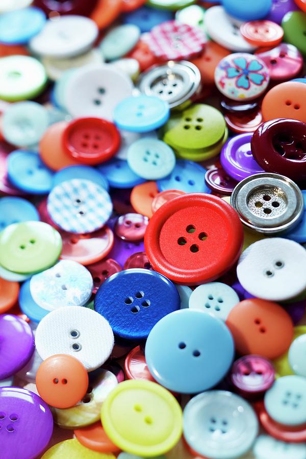 Many, Multicoloured Buttons #1 Photograph by Franziska Taube