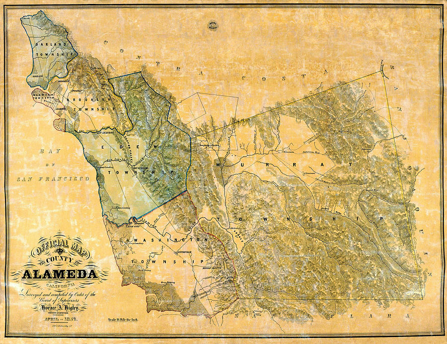 Map Of Alameda 1857 #1 Photograph by Andrew Fare