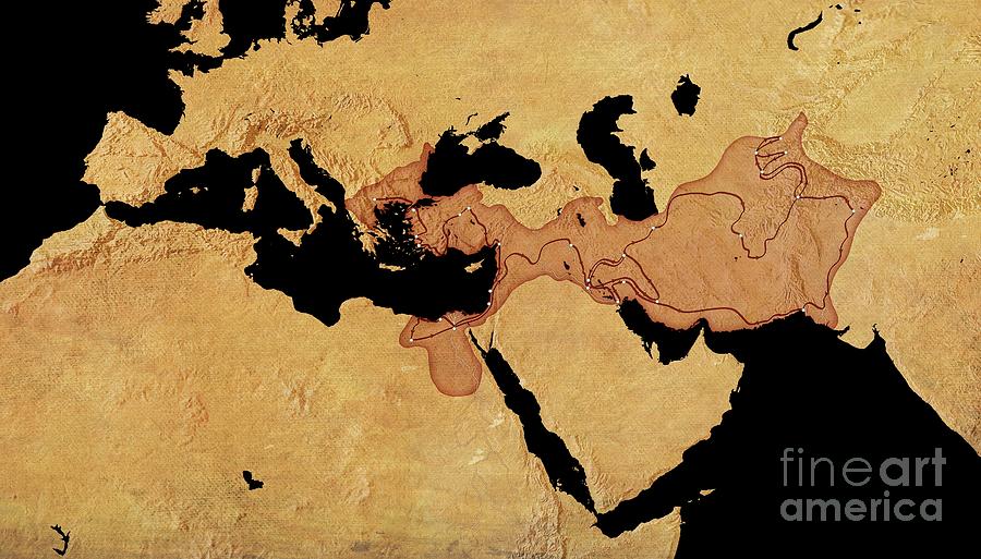 Map Of The Empire Of Alexander The Great #1 Photograph by Mikkel Juul Jensen/science Photo Library