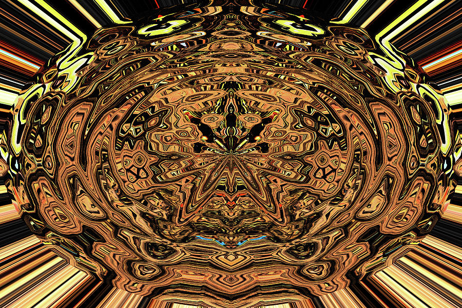 Maple Leaf Oval Abstract #1 Digital Art by Tom Janca