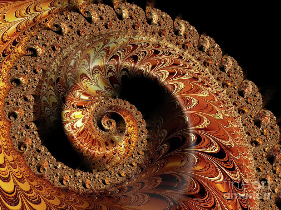 Marbled Copper Swirl Digital Art by Elisabeth Lucas - Fine Art America