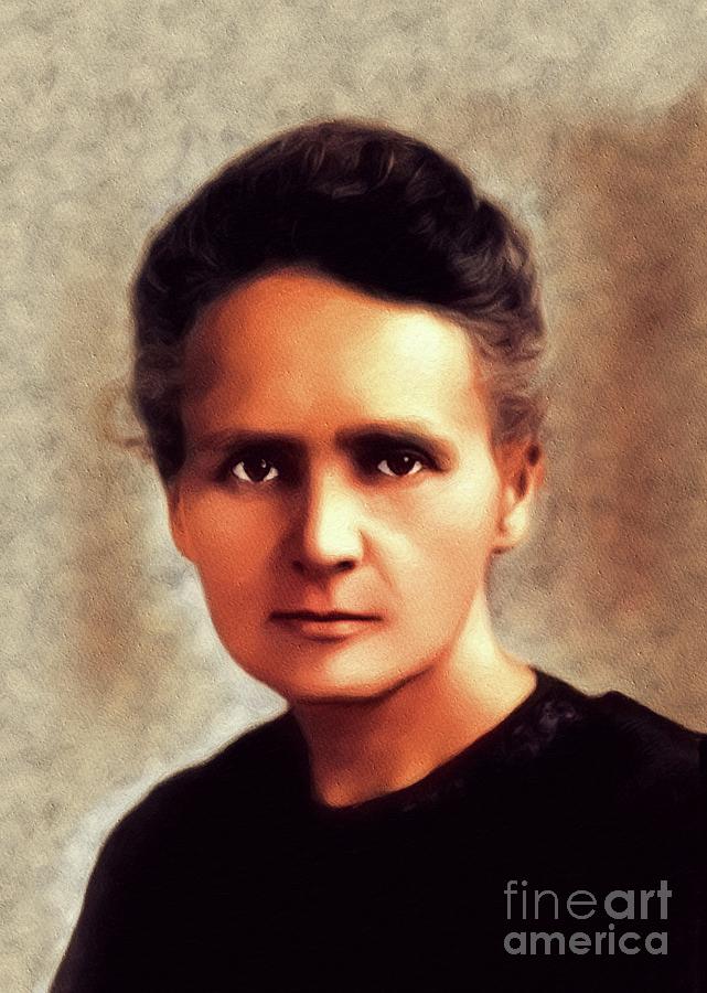 Marie Curie, Famous Scientist Painting by Esoterica Art Agency - Fine ...