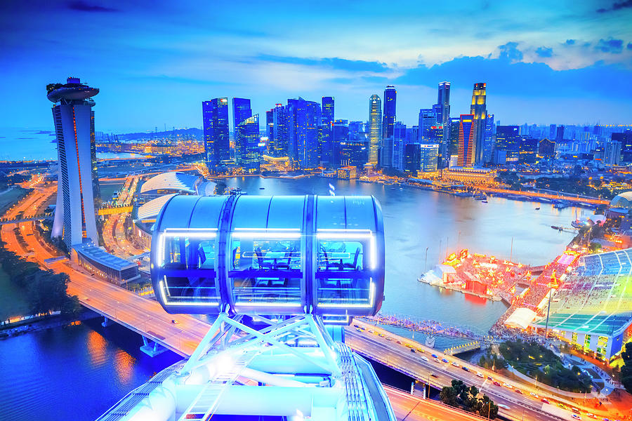 City Digital Art - Marina Bay Sands, Singapore City #1 by Maurizio Rellini
