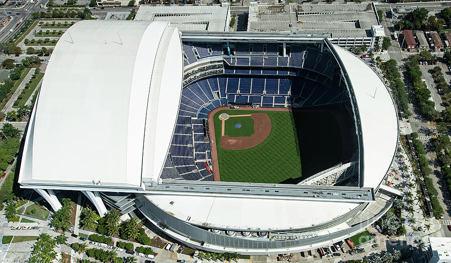 Marlins Park Stadium Aerial Miami #2 Photograph by David Oppenheimer