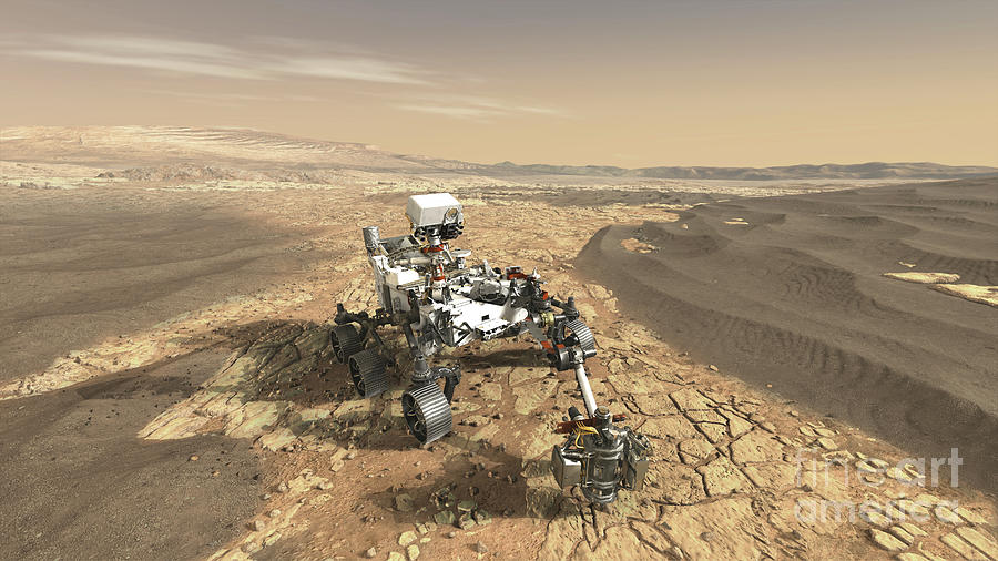 Mars 2020 Rover On Mars #1 Photograph by Nasa/jpl-caltech/science Photo Library