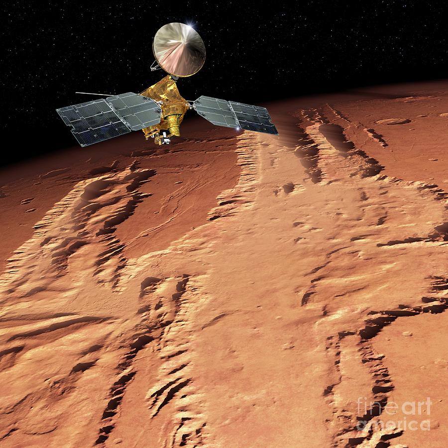 Mars Reconnaissance Orbiter In Mars Orbit Photograph By Detlev Van ...