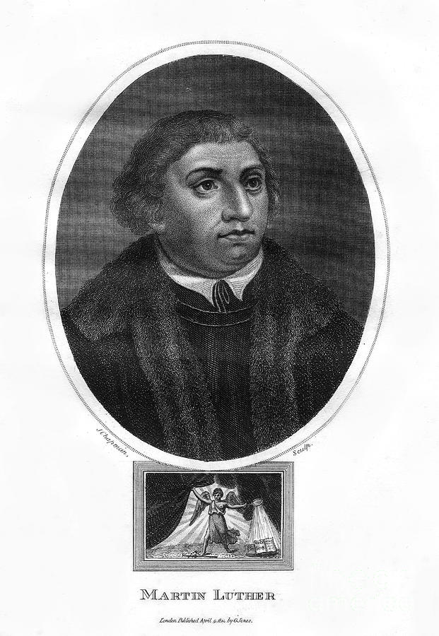 Martin Luther, German Theologian #1 Drawing by Print Collector
