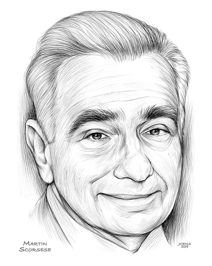 Martin Scorsese #1 Drawing by Greg Joens