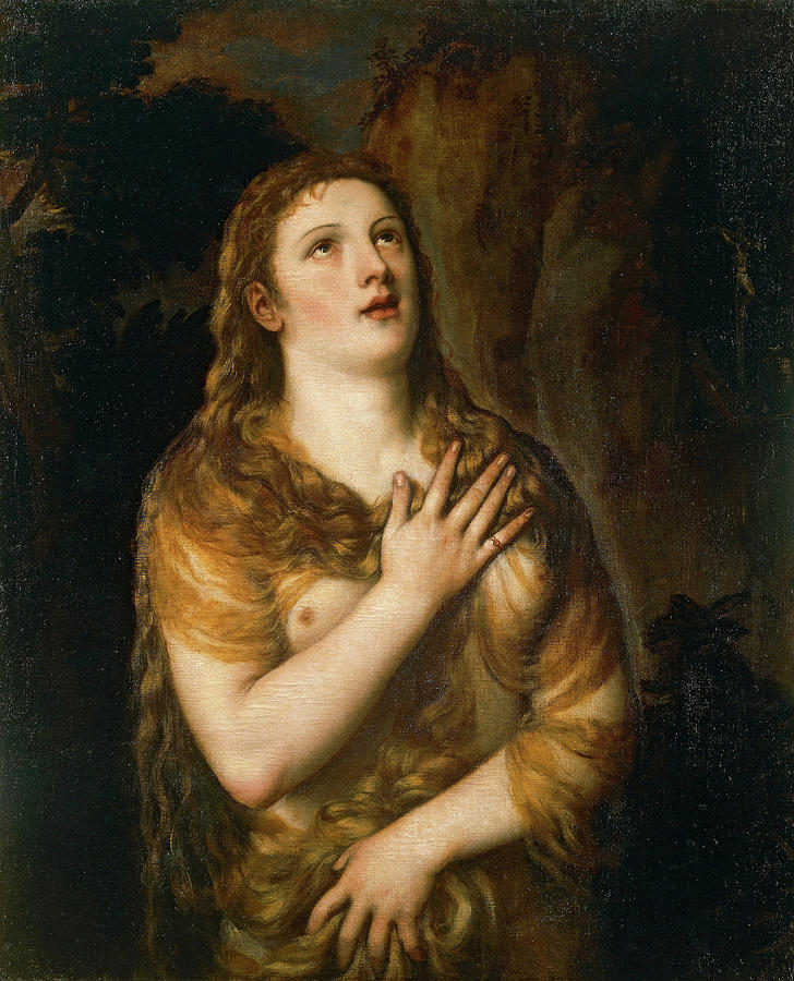 Titian Painting - Mary Magdalene #1 by Titian