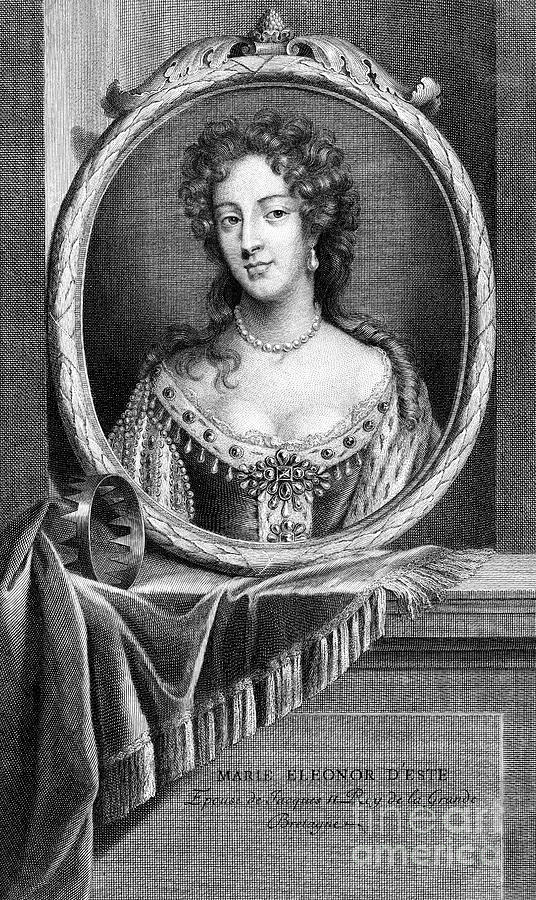 Mary Of Modena, Queen Consort Of King #1 Drawing by Print Collector