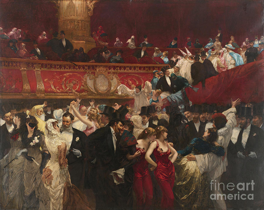 Masked Ball Painting by Charles Hermans