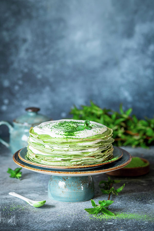 Matcha Crepe Cake #1 Photograph by Irina Meliukh