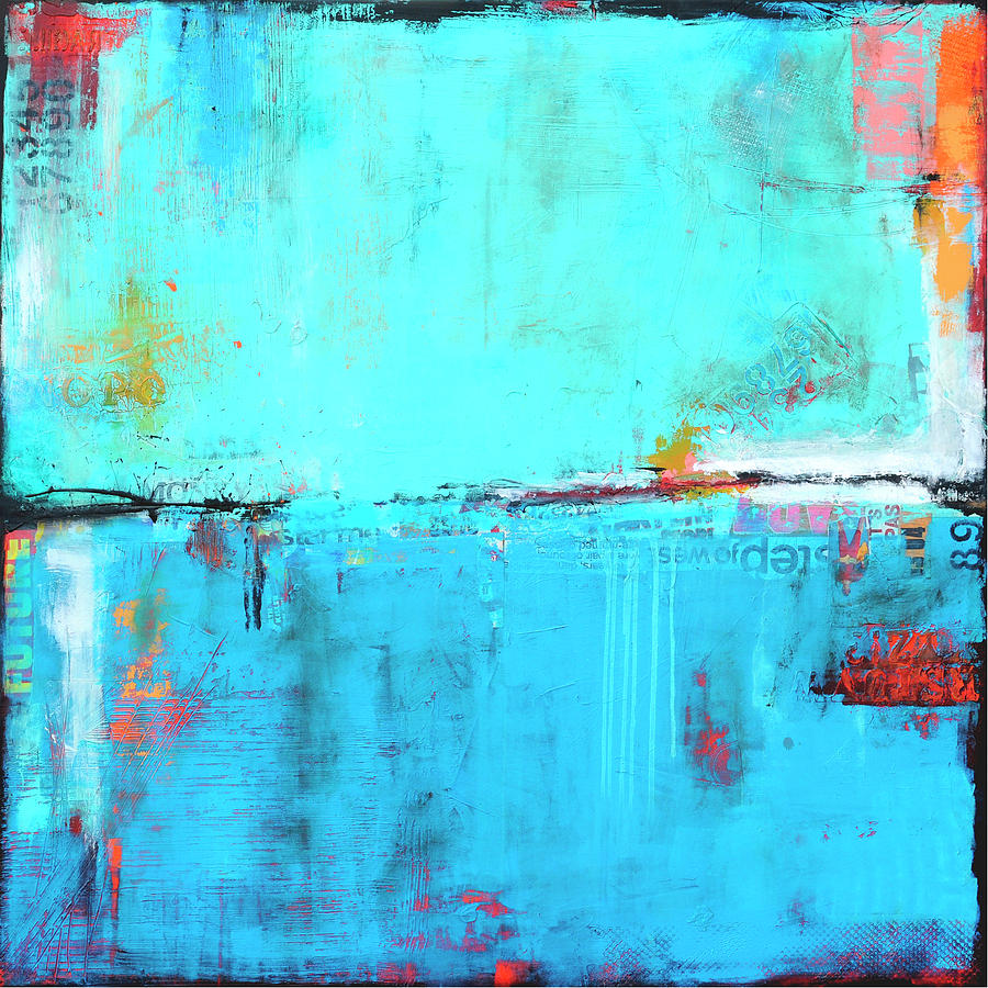 Abstract Painting - Matchbox Blues 5 #1 by Erin Ashley