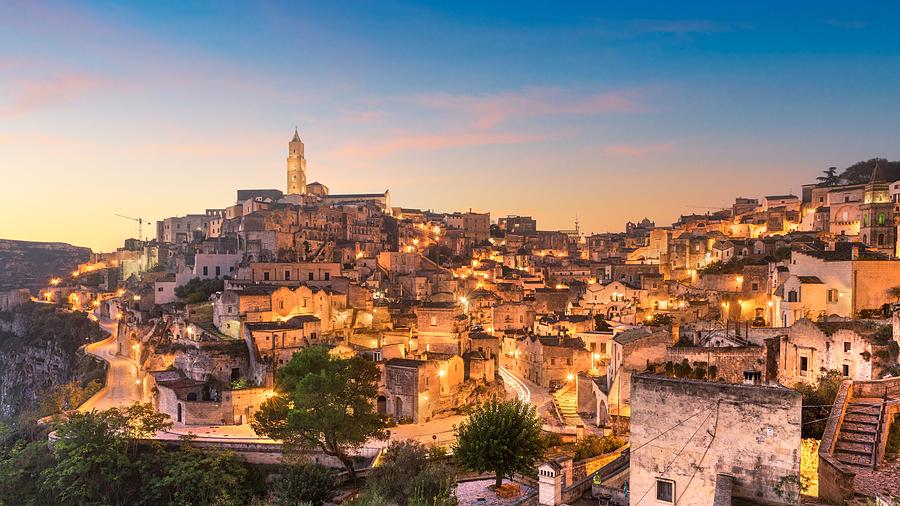 Architecture Photograph - Matera, Italy Ancient Hilltop Town #1 by Sean Pavone