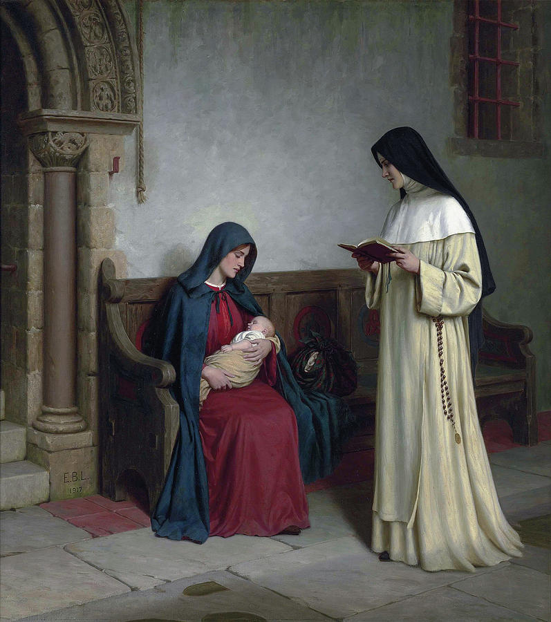 Maternity Painting by Edmund Leighton