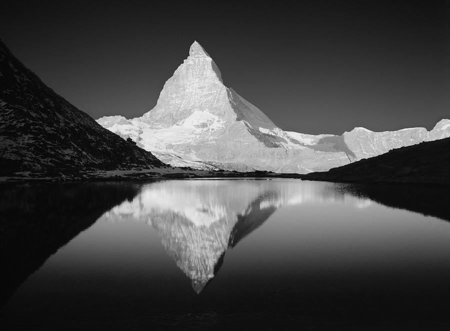 Matterhorn Mountain & Lake #1 Digital Art by Johanna Huber