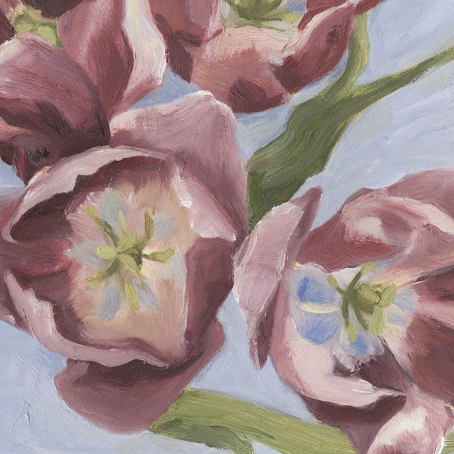Flower Painting - Mauve Tulips I #1 by Emma Scarvey