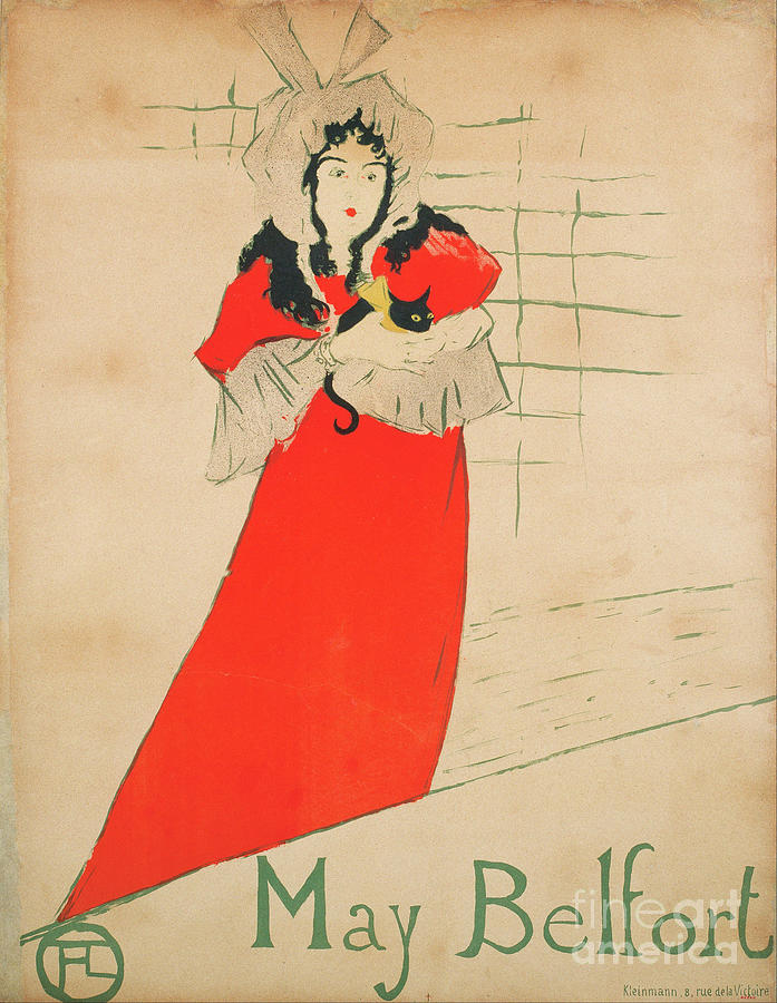 Actor Drawing - May Belfort by Henri De Toulouse-lautrec