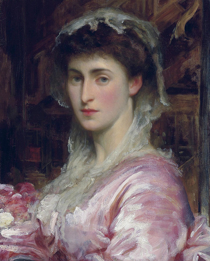 Frederic Leighton Painting - May Sartoris, Mrs. Henry Evans Gordon #1 by Frederic Leighton