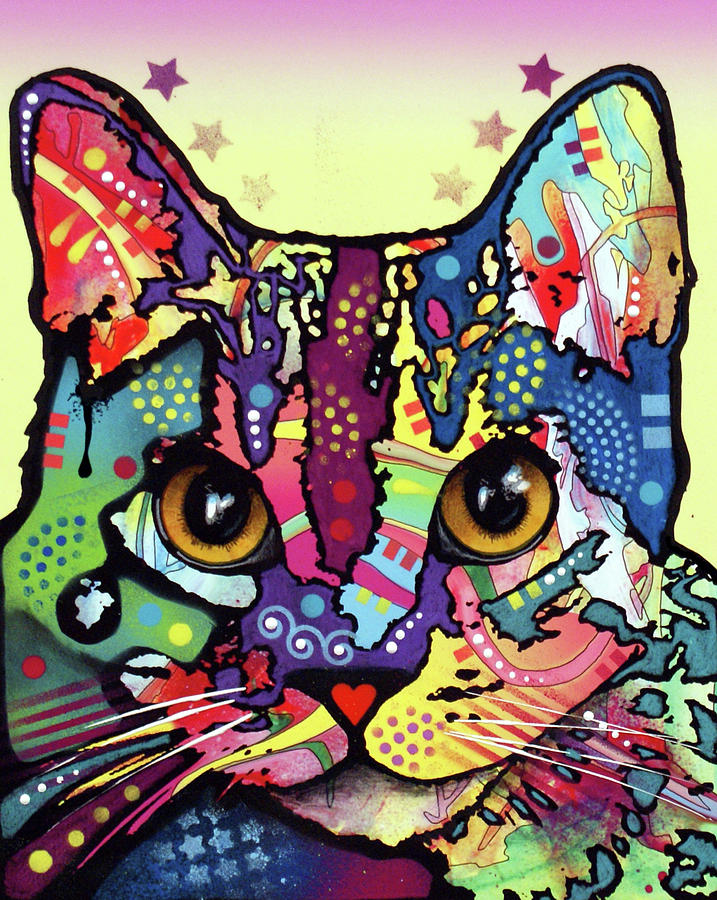 Animal Mixed Media - Maya Cat #1 by Dean Russo