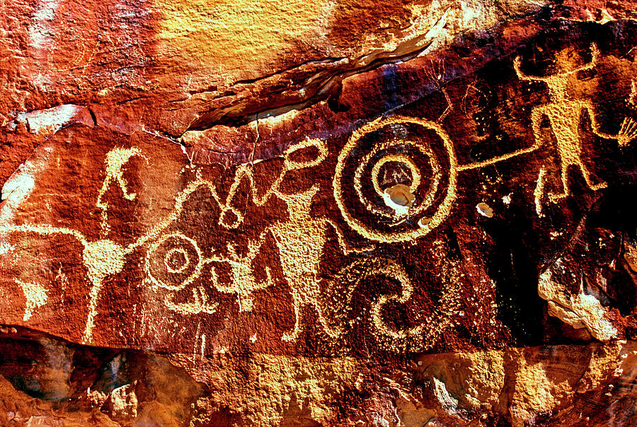 Mckee Springs Petroglyphs, Dinosaur #1 Photograph by Panoramic Images