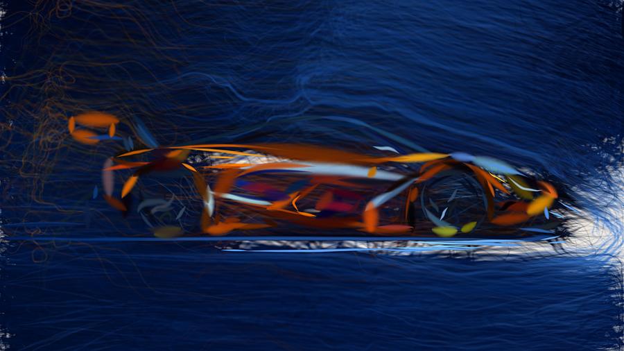 McLaren 720S GT3 Drawing #2 Digital Art by CarsToon Concept