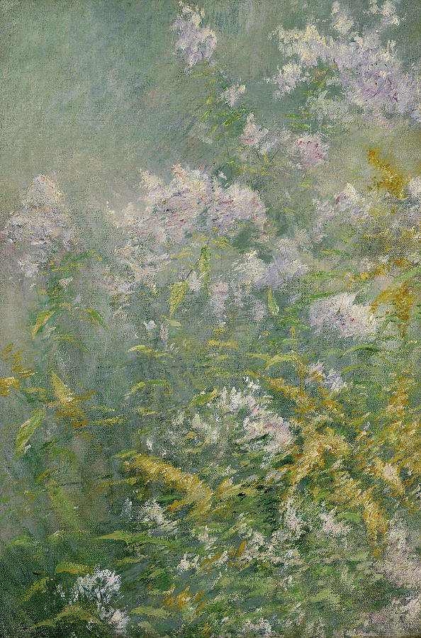 John Henry Twachtman Painting - Meadow Flowers - Golden Rod and Wild Aster #1 by John Henry Twachtman