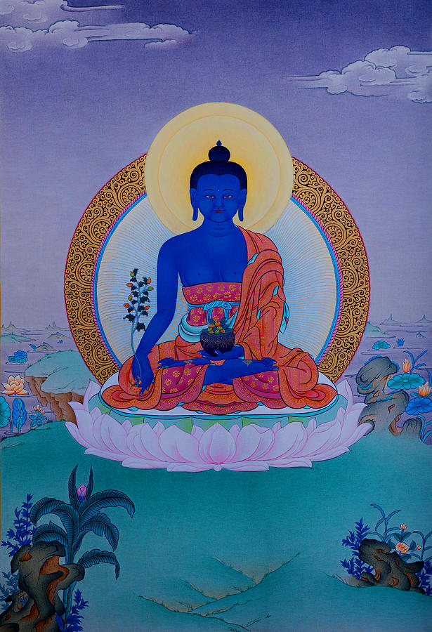Medicine Buddha Painting - Medicine Buddha #1 by Images of Enlightenment