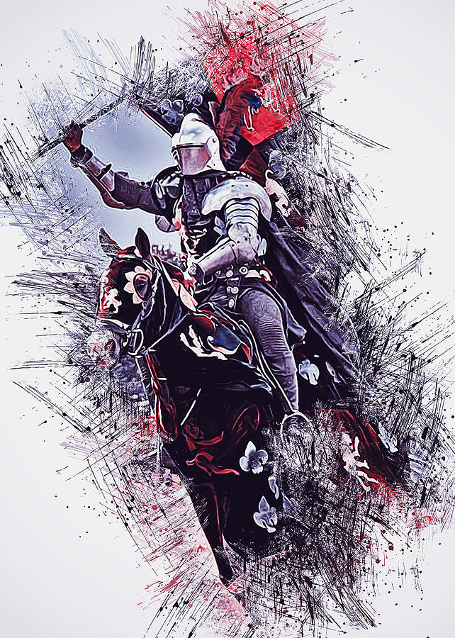 Medieval Knight - 04  #1 Painting by AM FineArtPrints