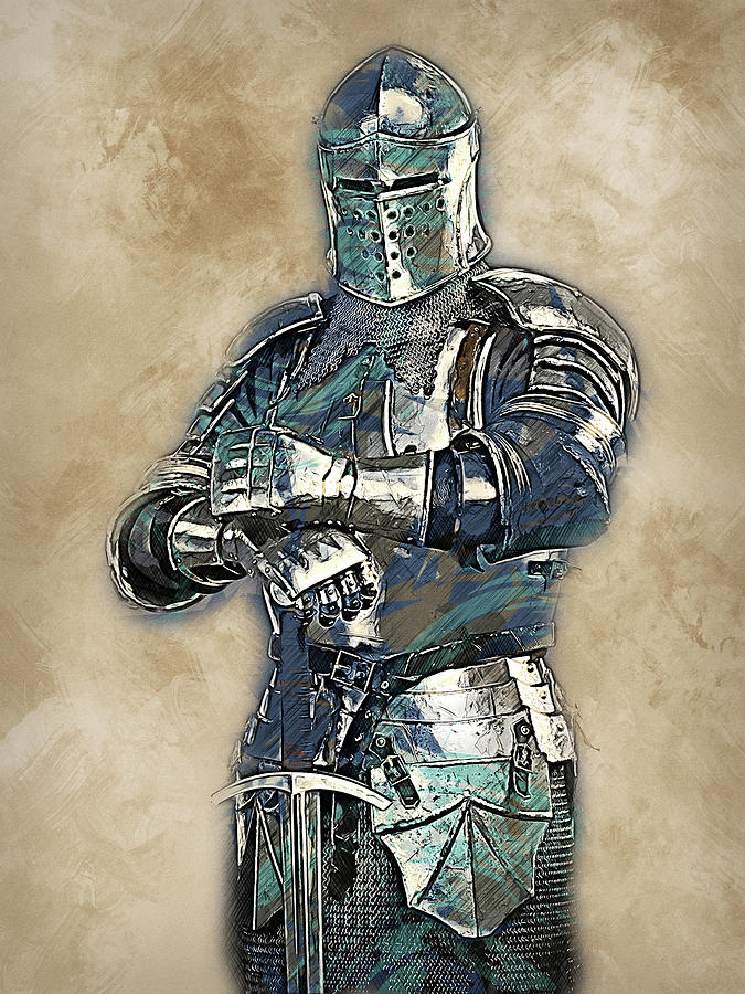 Medieval Warrior - 16 #2 Painting by AM FineArtPrints
