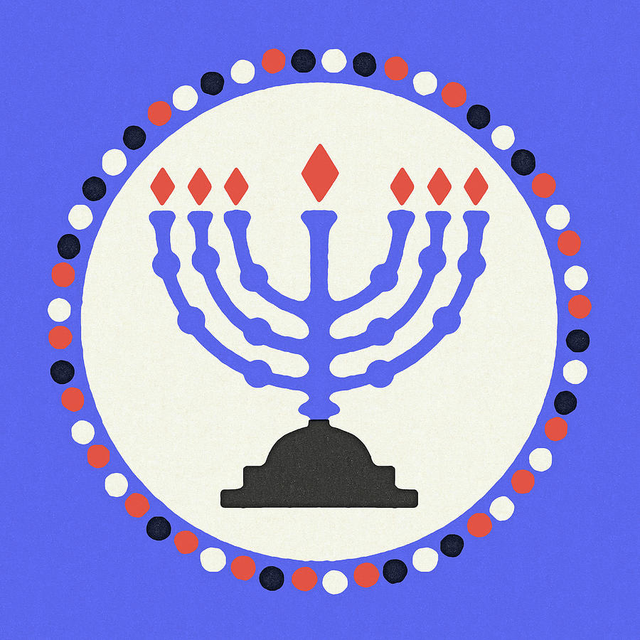 Hanukkah Drawing - Menorah #1 by CSA Images