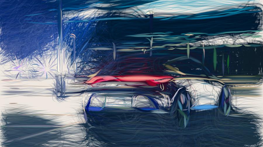 Mercedes Benz EQA Drawing Digital Art by CarsToon Concept - Fine Art ...