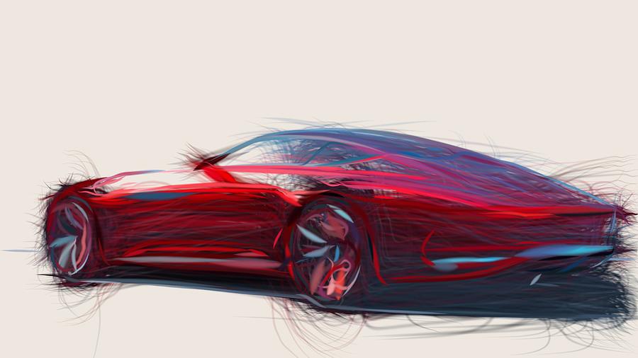 Mercedes Benz Vision Maybach 6 Draw #2 Digital Art by CarsToon Concept