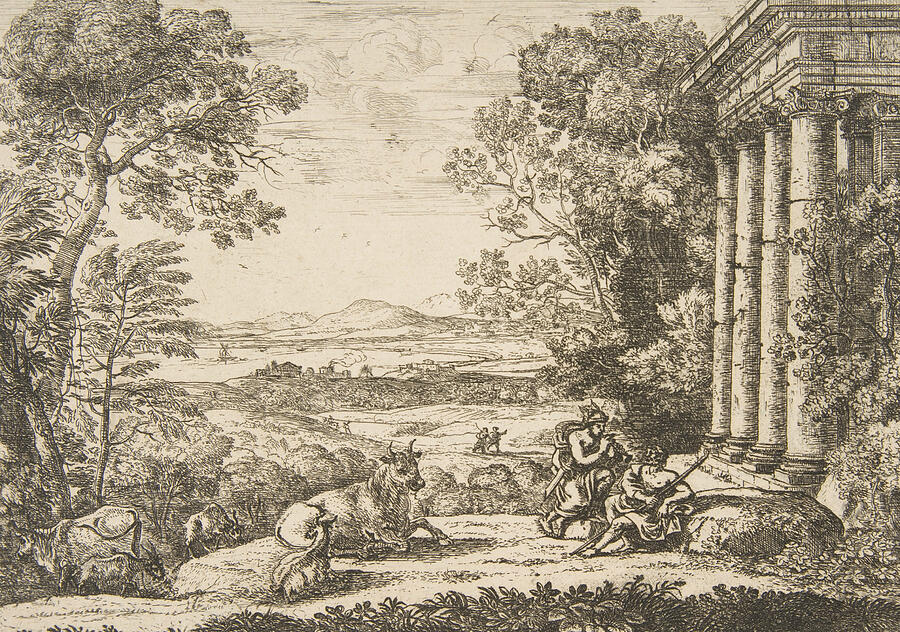 Mercury and Argus #1 Relief by Claude Lorrain
