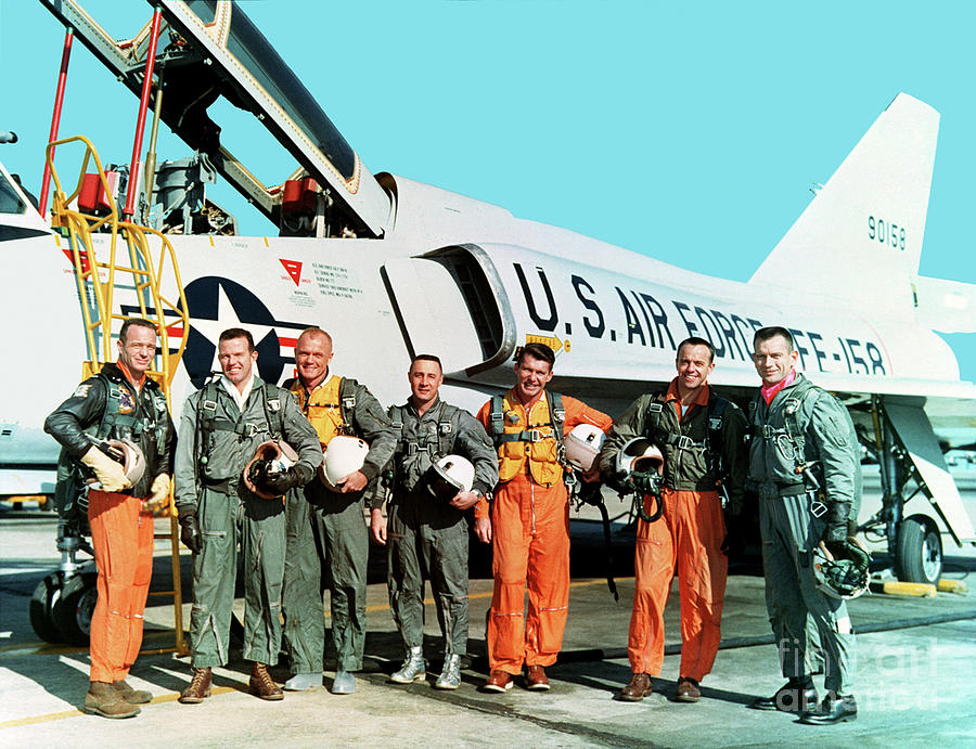 Mercury Seven Astronauts #1 Photograph by Nasa/science Photo Library