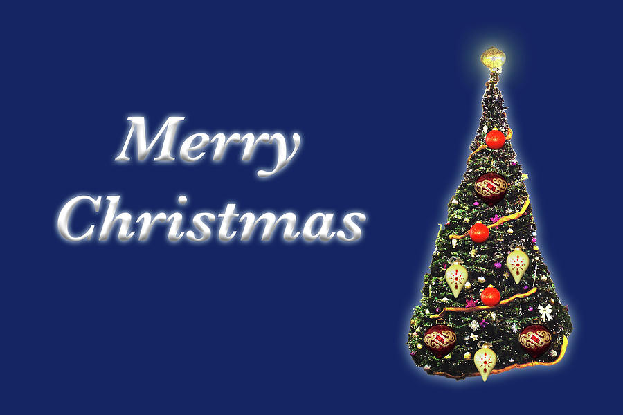 Merry Christmas Tree Blue by MARVIN BOWSER Merry Christmas Tree Blue by MARVIN BOWSER